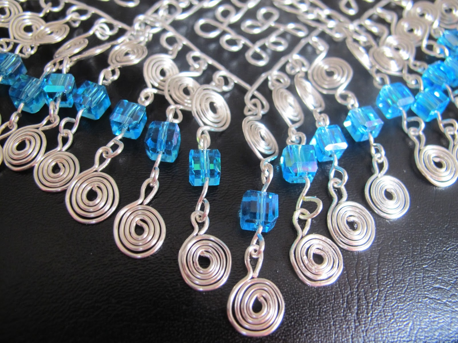 Naomi's Designs Handmade Wire Jewelry Silver wire wrapped statement