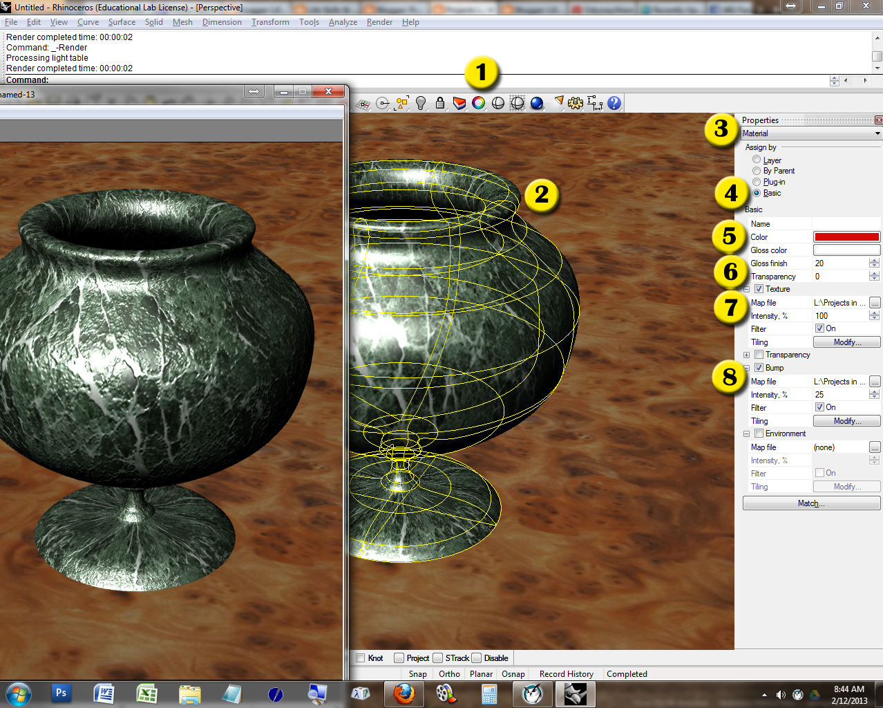 Projects in Computers Rhino 3D Goblet or Vase