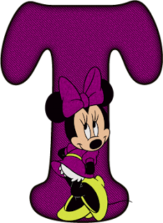 Alfabeto de Minnie en Púrpura. 