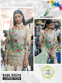 Juvi fashion Rangrasiya Carnation Cotton Pakistani Suits Eid and Ramzan Special