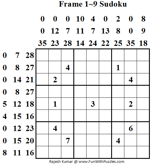 Frame 1~9 Sudoku (Daily Sudoku League #55)