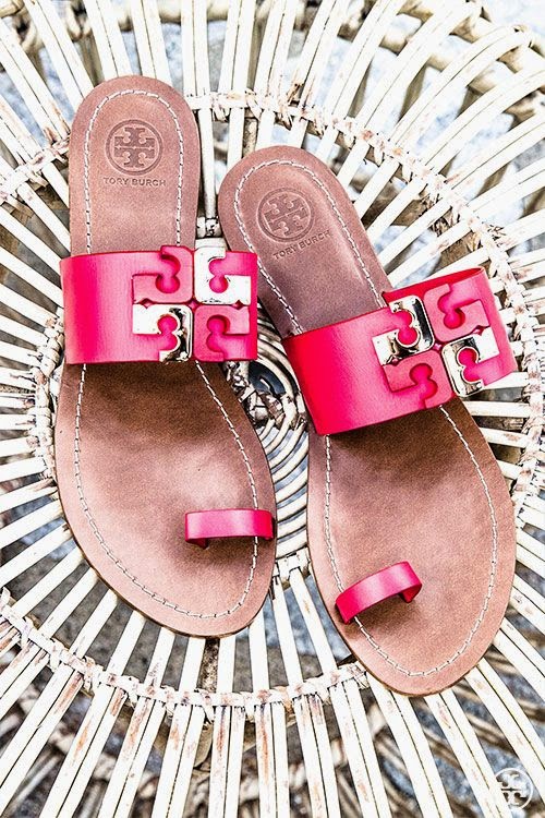 hot pink tory burch sandals