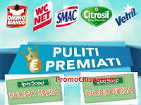 Ipersoap ''Puliti e premiati'': vinci 100 buoni spesa da 20€ e 2 carnet da 250€ Logo Ipersoap ''Puliti e premiati'': vinci 100 buoni spesa da 20€ e 2 carnet da 250€