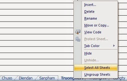 Sao chép thiết lập Page Setup sang Sheet khác trong Excel 2007