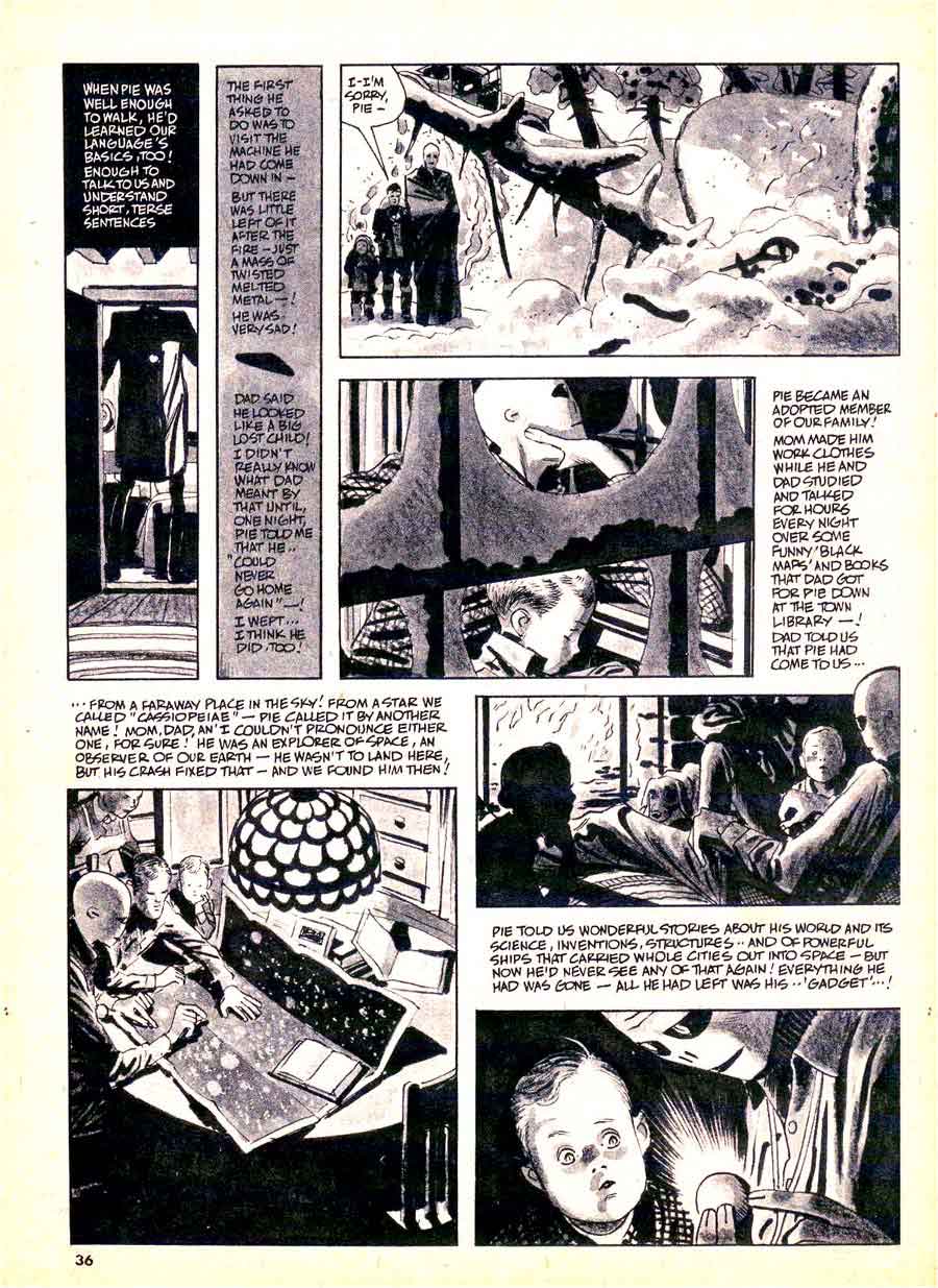 Eerie #64 bronze age warren 1970s horror comic book magazine page by Alex Toth
