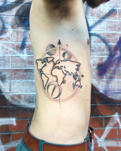 World Map Tattoos