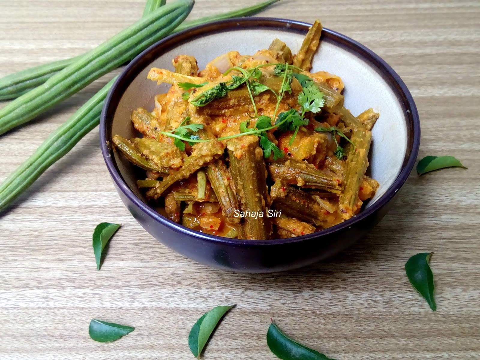 Drumstick stir fry or Gravy/ Nugge kai palya