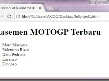 Membuat Numbered List dan Bullet List dengan HTML