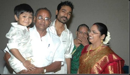 South Indian Actor Dhanush with Mother Vijayalakshmi, Son Yatra & Grandparents | South Indian Actor Dhanush Family Photos | Real-Life Photos