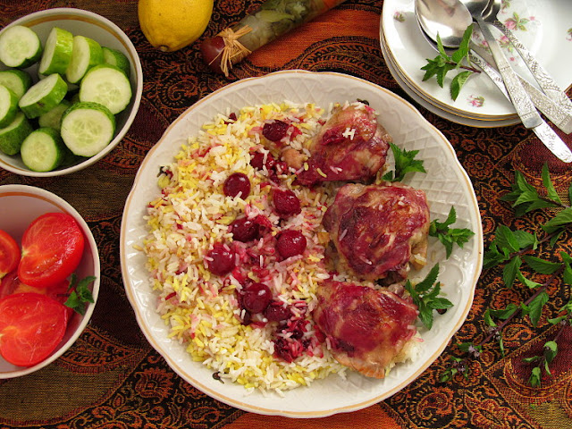 Иранский плов с вишней (Albaloo polo)