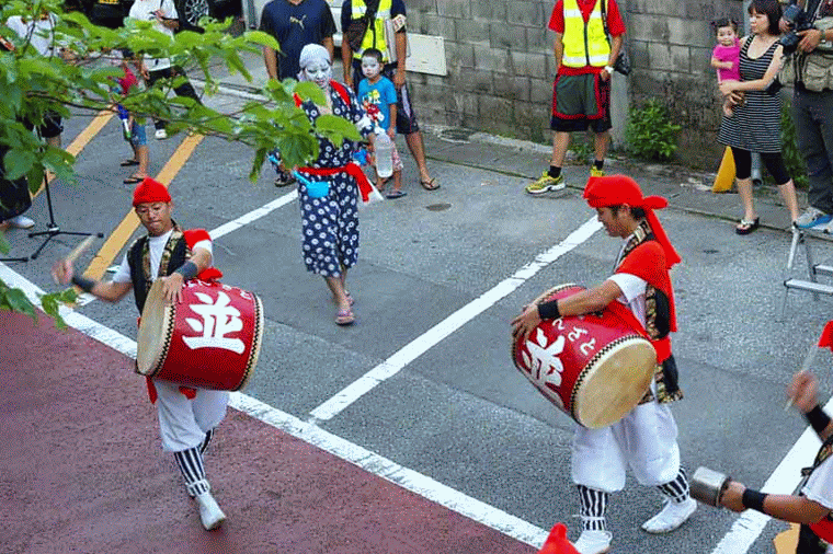 Favorite GIFs: Second Night of Obon in Kin Town Eisa drummers, chondara,festival