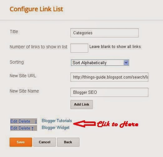 Link List Configure-link-list