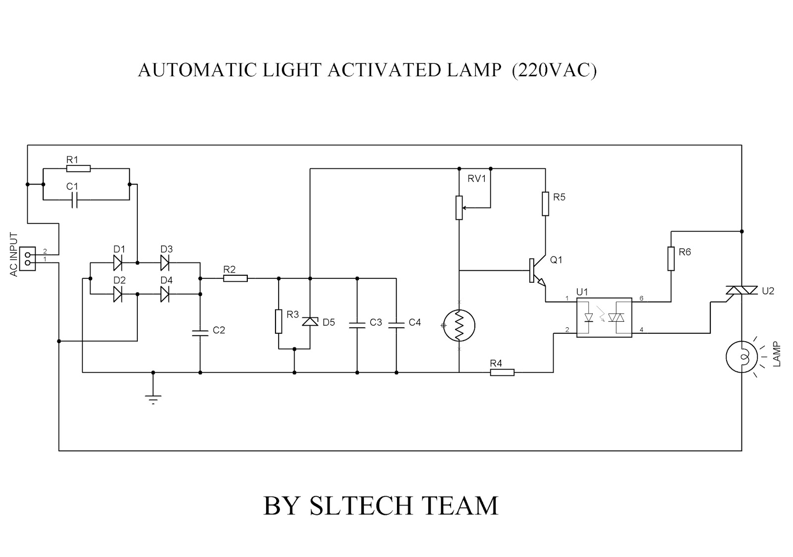 AUTOMATIC LIGHT ACTIVATED LAMP - sl technological sevices