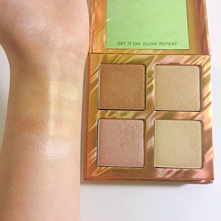 Urban Decay O.N.S. Afterglow Highlighter Palette swatches Urban Decay O.N.S. Afterglow Highlighter Palette swatches
