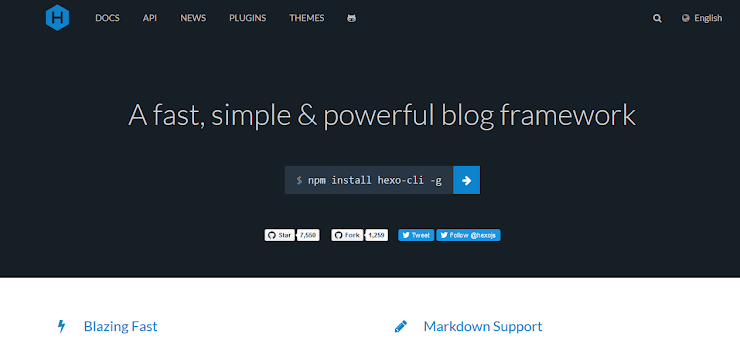 Hexo Static blog framework