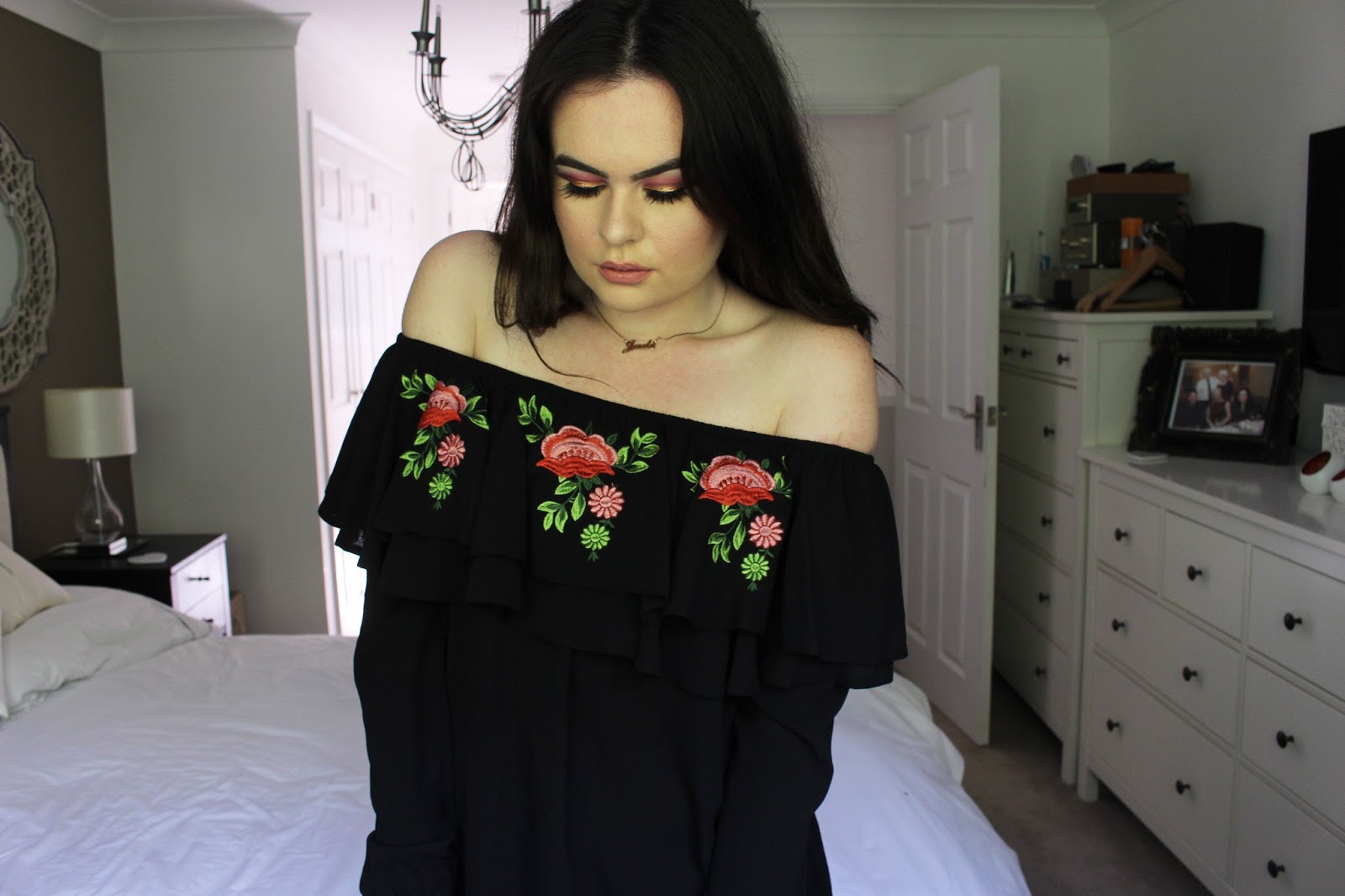 new look aw, off the shoulder new look, ootd, fashion blogger uk