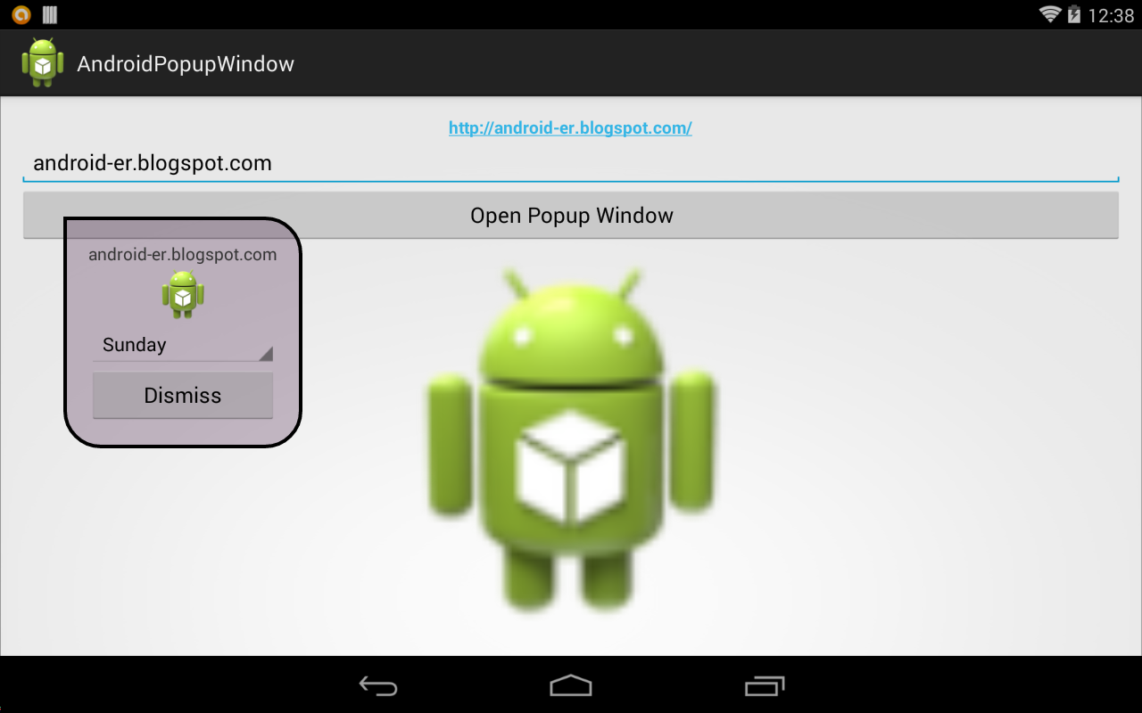 Android-er: Popup Window with dynamic content