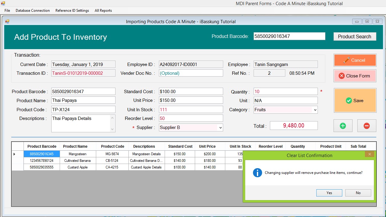 Vb Net Programming Pos And Inventory System Using Access Database