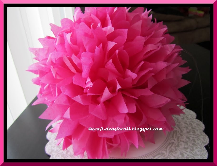 Craft Ideas for all Party Decoration Craft Paper Pom Poms