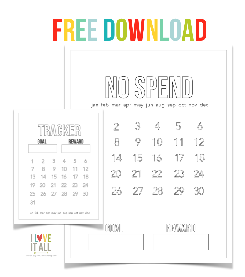No Spend Tracker Printable