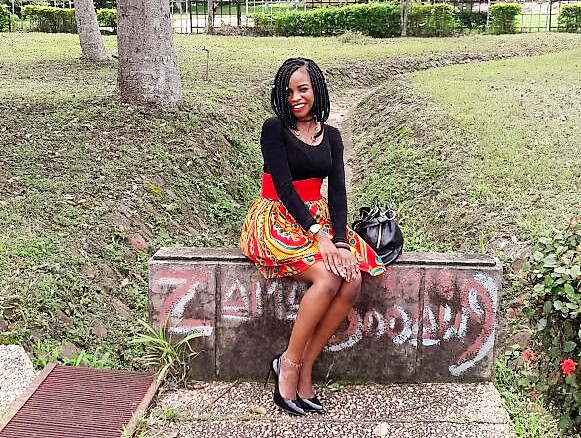 color printed ankara skirt