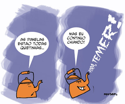 Resultado de imagem para manifestação fora temer charge