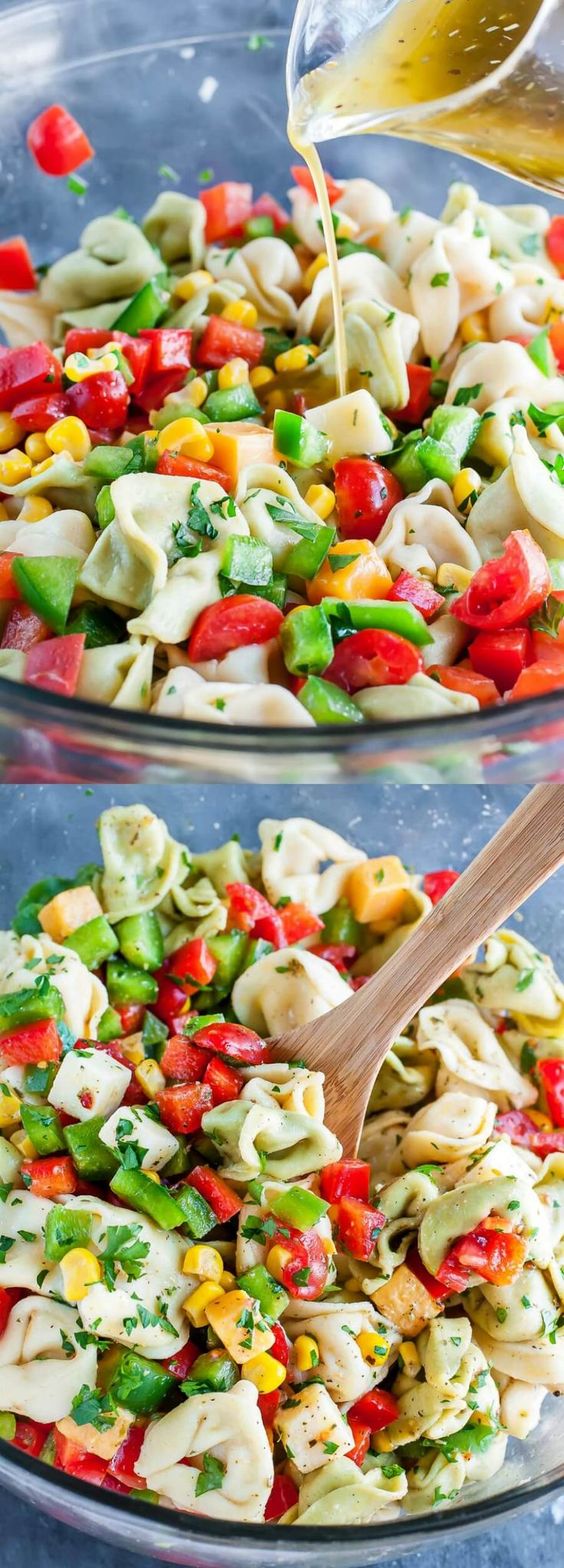 Garden Veggie Tortellini Pasta Salad Delicious Recipe Mama