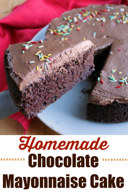 Rich and moist chocolate mayonnaise cake with simple chocolate frosting in a smaller size. It's a perfect dessert for a small party or just because! Rich and moist chocolate mayonnaise cake with simple chocolate frosting in a smaller size. It's a perfect dessert for a small party or just because!