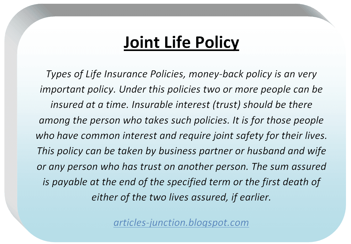joint life policies