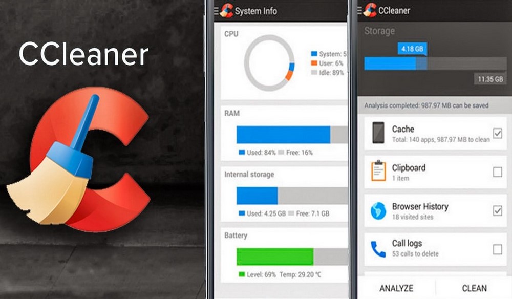 CCleaner Android Telefon Hızlandırma Uygulaması