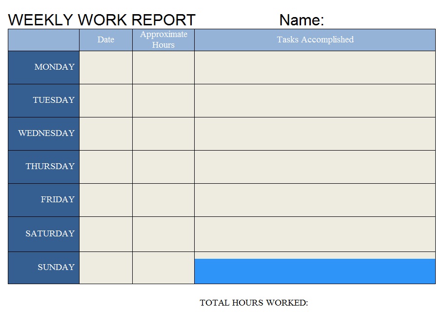 Monthly Activity Report Template