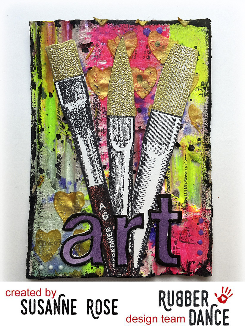 * Rubber Dance Blog * Mixed Media Artist Trading Cards by Susanne