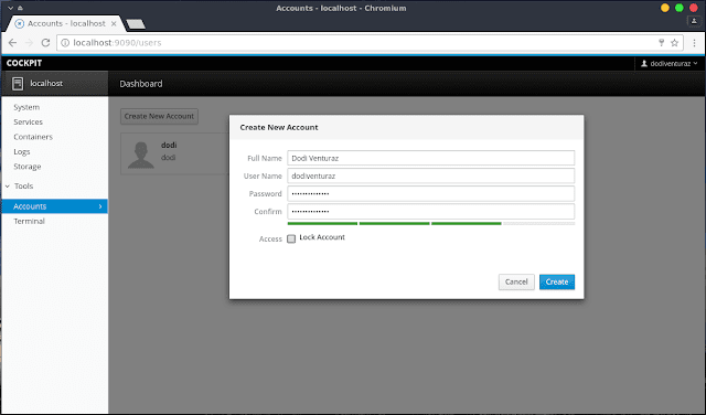Cockpit - Tool monitoring powerful untuk linux server Cara mengganti username dan password cockpit