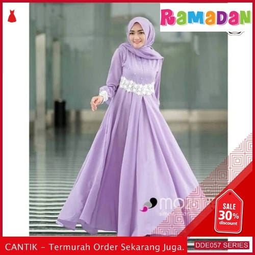 DDE057D32 Dress Brukat Alisa Biru Lebaran Benhur 2019 Terusan BMGShop