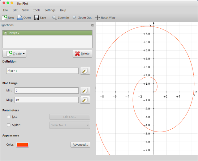Mathematical Function Plotter for Linux With KmPlot