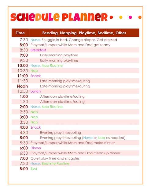 lauras plans organizing a schedule and routine for your baby baby schedule
