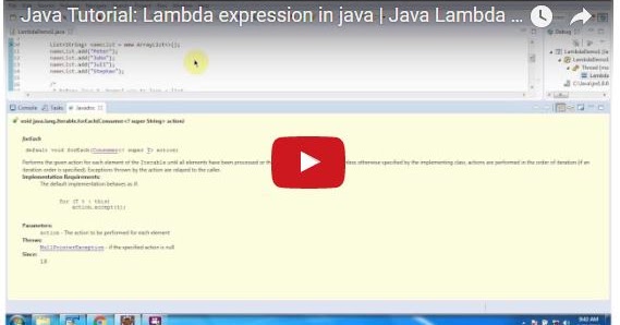 JAVA EE: Java Tutorial: Lambda expression in java | Java Lambda ...