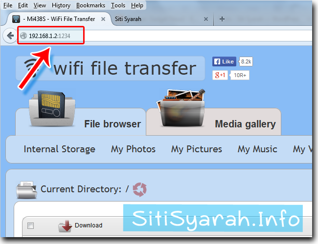 transfer foto dari Android ke laptop lewat wifi