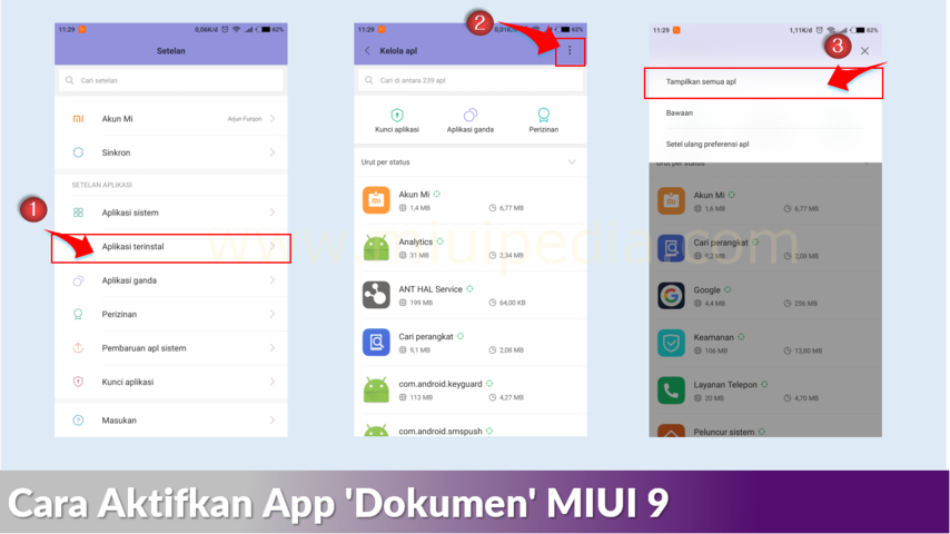 Cara aktifkan aplikasi dokumen pada MIUI 9 Cara aktifkan aplikasi dokumen pada MIUI 9