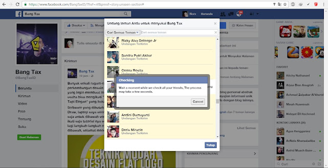 Cara Undang Massal Teman Untuk Menyukai Fanpage Facebook Cara Undang Massal Teman Untuk Menyukai Fanpage Facebook