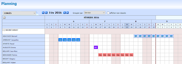 Demande, validation et notification de congés