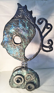 Steampunk fish steampunk fish rosalie levi paverpol paversand contemporary sculpture recycle steampunk