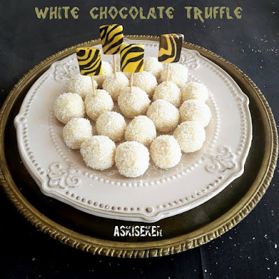  Beyaz Çikolatalı Truff tarifi nasıl yapılır kolay nefis tatlı yemek tarifleri  white choclate trufle dessert recipe delicious yummy taste tasty