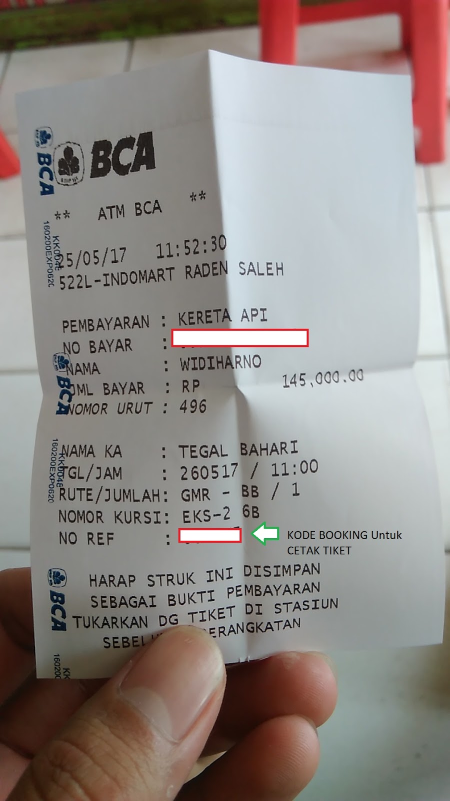 Bayar Tiket Kereta Api Via Atm BCA - Dibacaonline