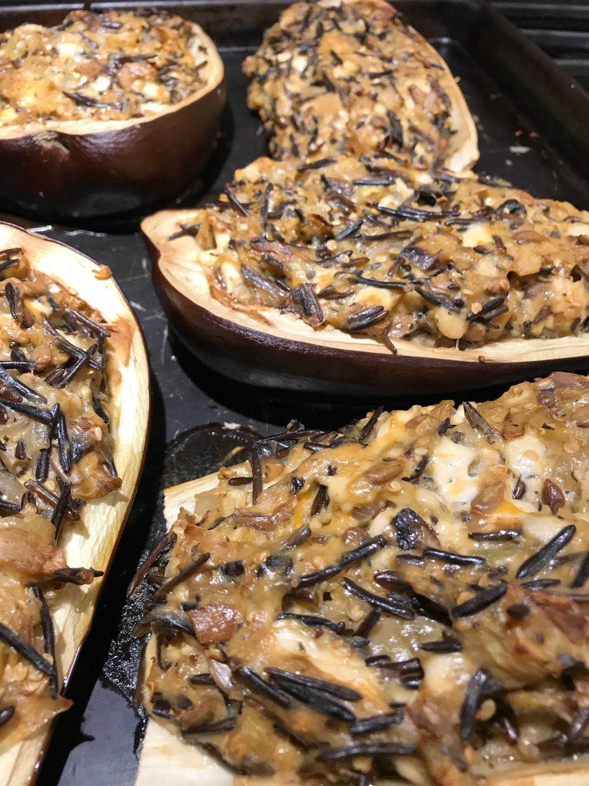 Tracy's Living Cookbook Cheesy Stuffed Eggplant Moosewood Cookbook