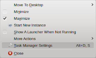 Параметры панели задач Task manager settings