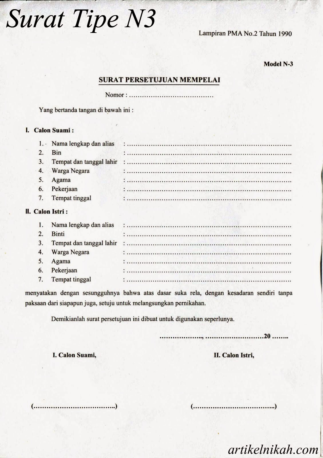 Contoh Gambar Surat Nikah - Contoh Surat
