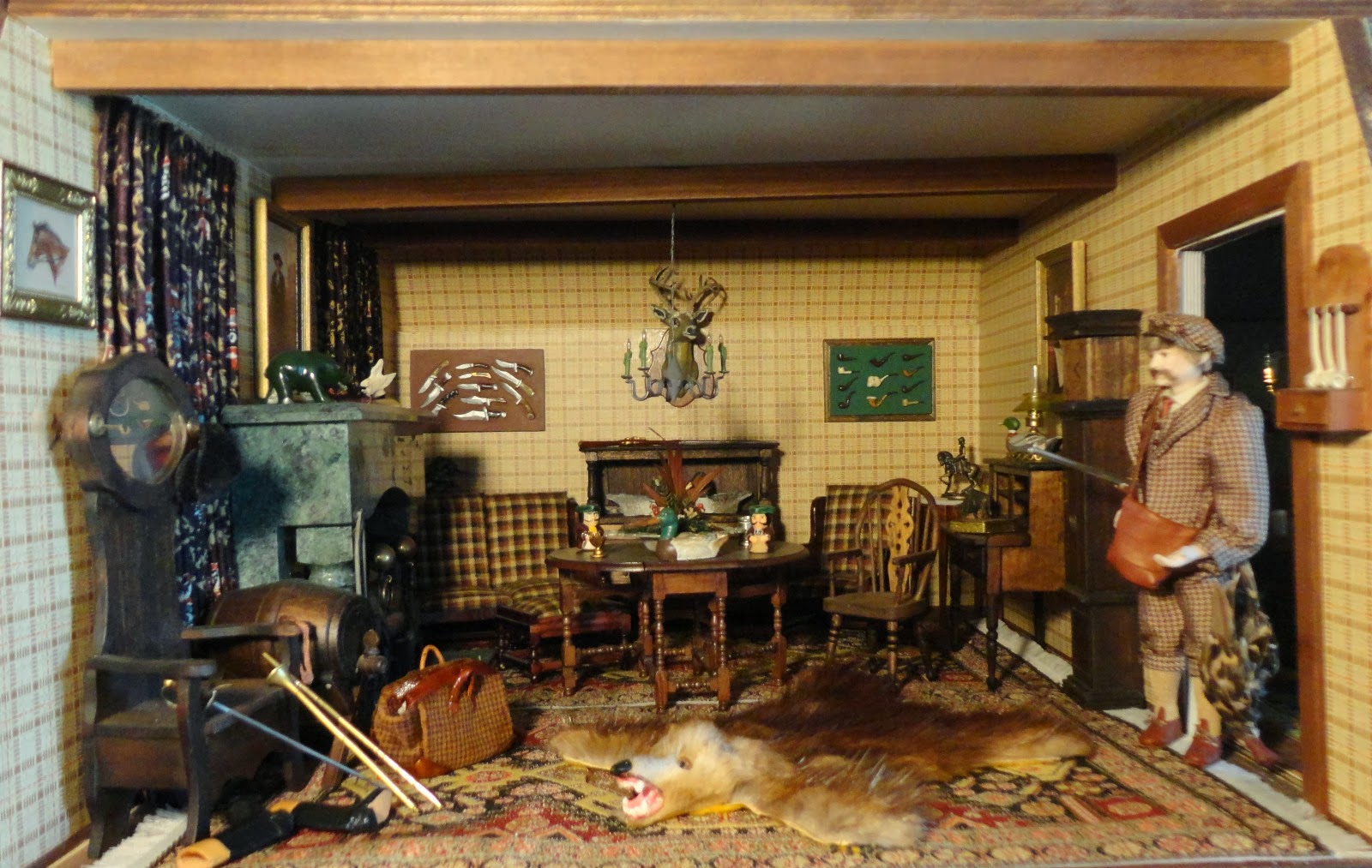 My Dream Dollhouse "English Hunting Lodge" Artist Bonnie Broel