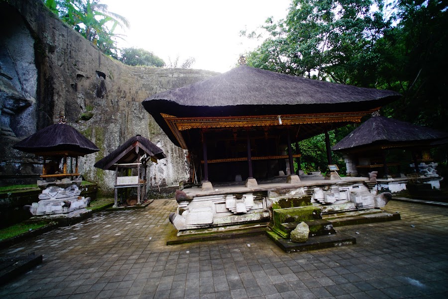 Bali ancient temple carved in stone Gunung Kawi