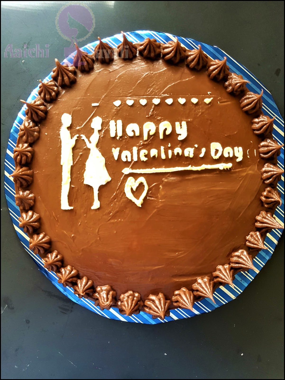 How To Stencil A Cake Using Buttercream Frosting Aaichi Savali